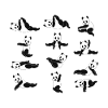 Pandas doing yoga