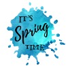 Farbklecks Blau "It's Spring Time"