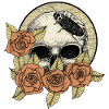 Rose and skull