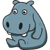 Hippopotamus gift Hippo animale comico bambino carino
