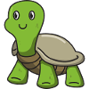 Turtle gave dyr natur tegneserie børn sød