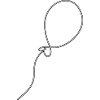 Line Balloon Minimal Silhouette
