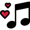 Romantic music note