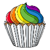Gay Pride Cupcake