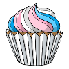Transgender Pride Cupcake