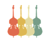 Contrebasse 70s Retro Look