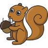 Squirrel cartoon gift nut forest animal kids