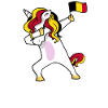 Belgio Unicorno Belgio Dab Unicorn Football Gift