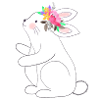 Little with flowers