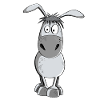 Funny Gray Donkey - Animals - Comic