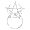Pagan Horned God Symbol with a Pentagram