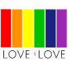 L'amour est l'amour arc-en-drapeau