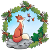 Fox and butterflies
