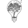 Lightbulb Trees Black White