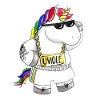 Unique Comic Einhorn