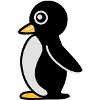 Minimalistischer Pinguin