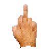 Middle Finger Pixel Censored