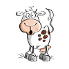 Vache drôle de bande dessinée - vaches