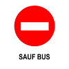 Sauf Bus Verkehrszeichen Remix