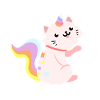 Siddende Caticorn - Funny Caticorn Kat
