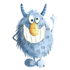 Blue grinning monster