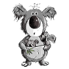 Süßer Koala Bär mit Kindern Comic