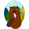Bär mit Eis