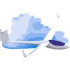 Segelflugzeug mit Wolke Geschenkidee