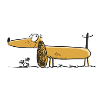 Funny Dachshund - Dachshund - Teckel - Comic