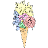 Flower ice cream