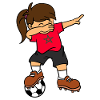 Marocko Soccer Ball Dabbing Girl Marockansk Fotboll