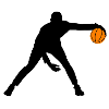Sports basketball dribbling