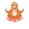 Funny Hippie Sloth Yoga