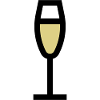 glass, sparkling wine, glass