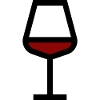 Red wine glass, red wine