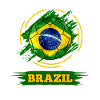 Soccer country flag of Brazil