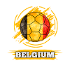 Soccer country flag of Belgium