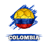 Soccer country flag of Colombia