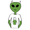 Alien human T-shirt T-shirt