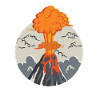 Erupting volcano
