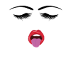 Face with tongue