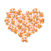 Foxes heart kawaii