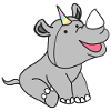 Regenbogenhorn Nashorn Spaß