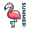 Summer again - Flamingo - Gift