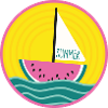 Summer sailboat watermelon