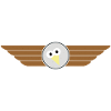 Bird flying badge