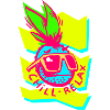 Neon Ananas Chill Relax Grafik