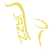 Jazz saxophone music lettering