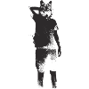 schwarze Wolf Abbildung