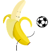 Banana plays football